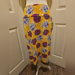 LULAROE COLORFUL FLORAL SKIRT, SIZE XL, NEW